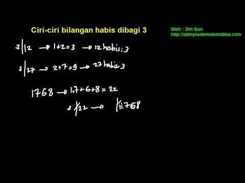 Ciri Ciri Bilangan Habis Dibagi 3 Youtube