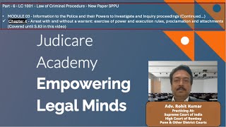 Part - 6 - LC 1001 - Law of Criminal Procedure  - New Paper SPPU