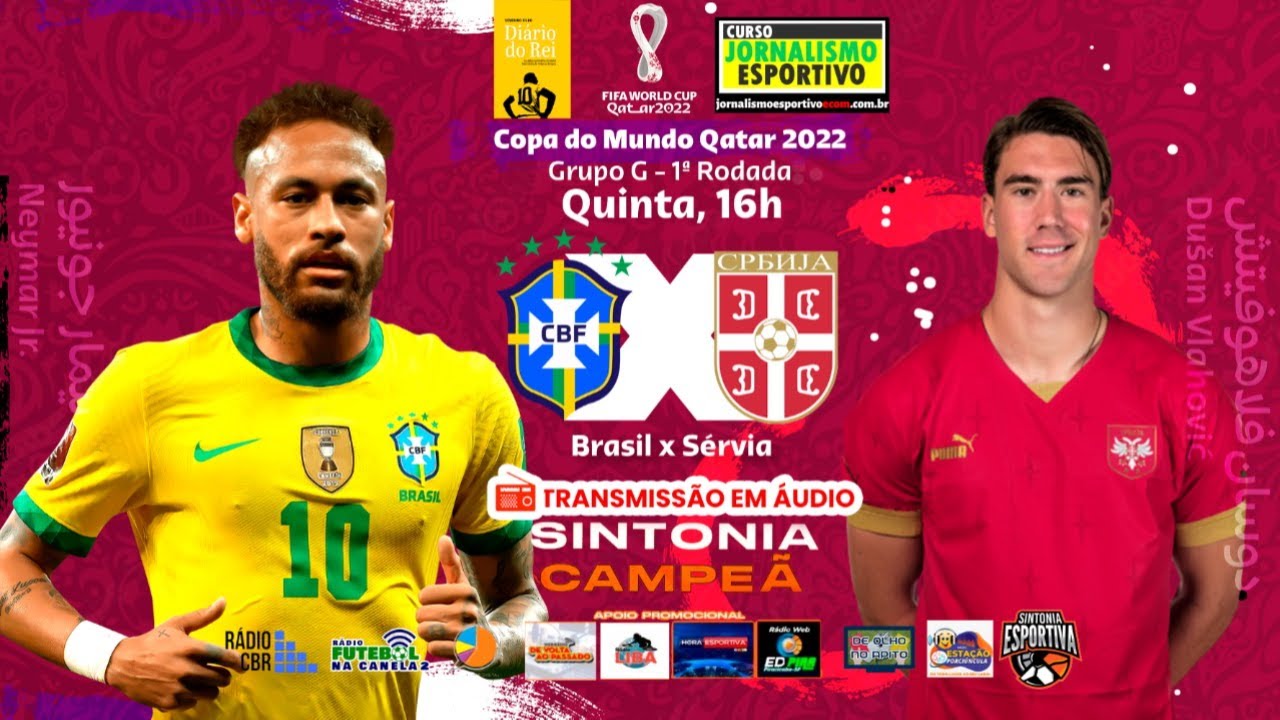 Brasil x Sérvia ao vivo na Copa do Mundo: onde assistir e horário