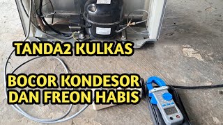 Kulkas bocor kondensor dan habis freon