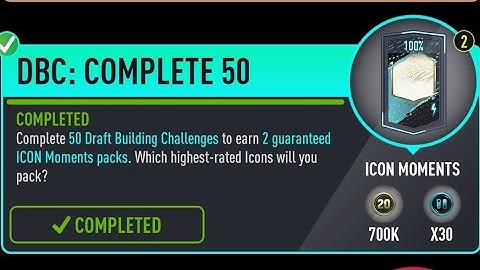 COMPLETED DBC:COMPLETE 50 ICON MOMENTS - PACYBITS 20