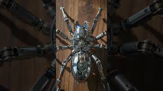 🕷️⚙️ Futuristic mechanical spider brought to life with AI. Tiny machine, incredible detail. 🤖✨
