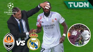 ¡TERRIBLE CHOQUE! Rüdiger termina ensangrentado| Shakhtar 1-1 Real Madrid | UEFA Champions League