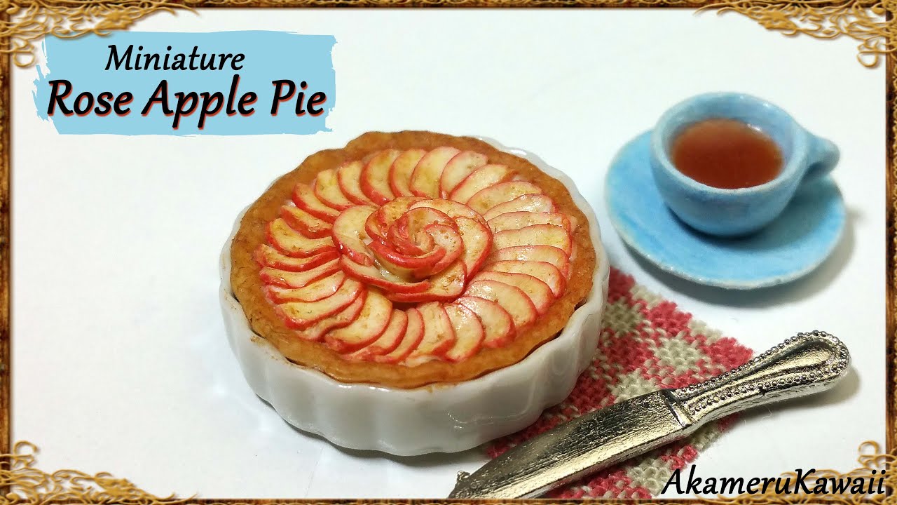 Miniature Rose Apple Pie - Polymer Clay Tutorial