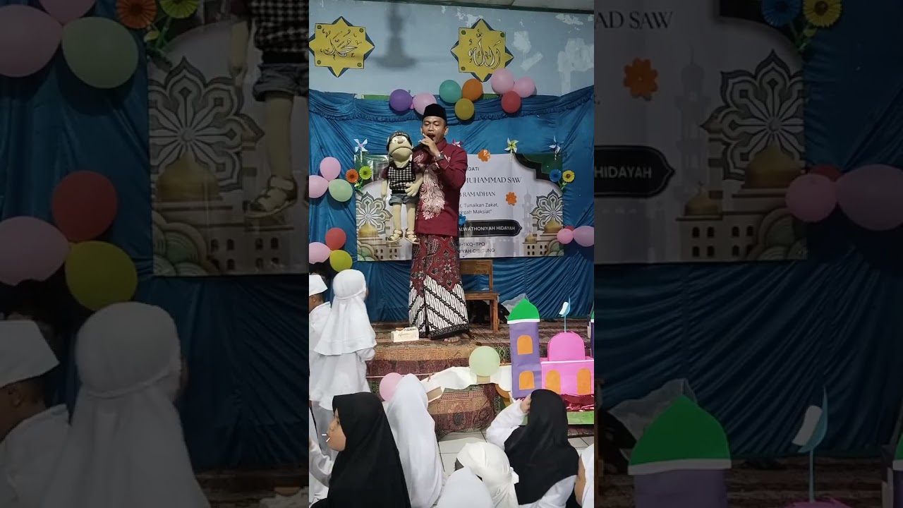 Kak azzam dan ali memperingati isra miraj dan tarhib ramadhan di alwathoniyah #boneka #view #fyp  