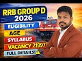 RRB Group D Notification 2026 🔥 Eligibility | Age | Syllabus | Vacancy | Full Details | PR Academy