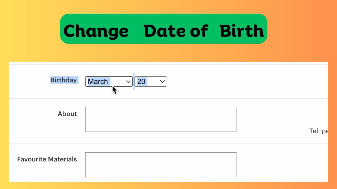 How To Change Date Of Birth On Etsy YouTube How To Change Date Of Birth On Etsy YouTube