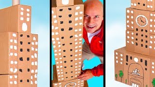 Cardboard Skyscraper  Craft Ideas with Boxes | DIY on Box Yourself