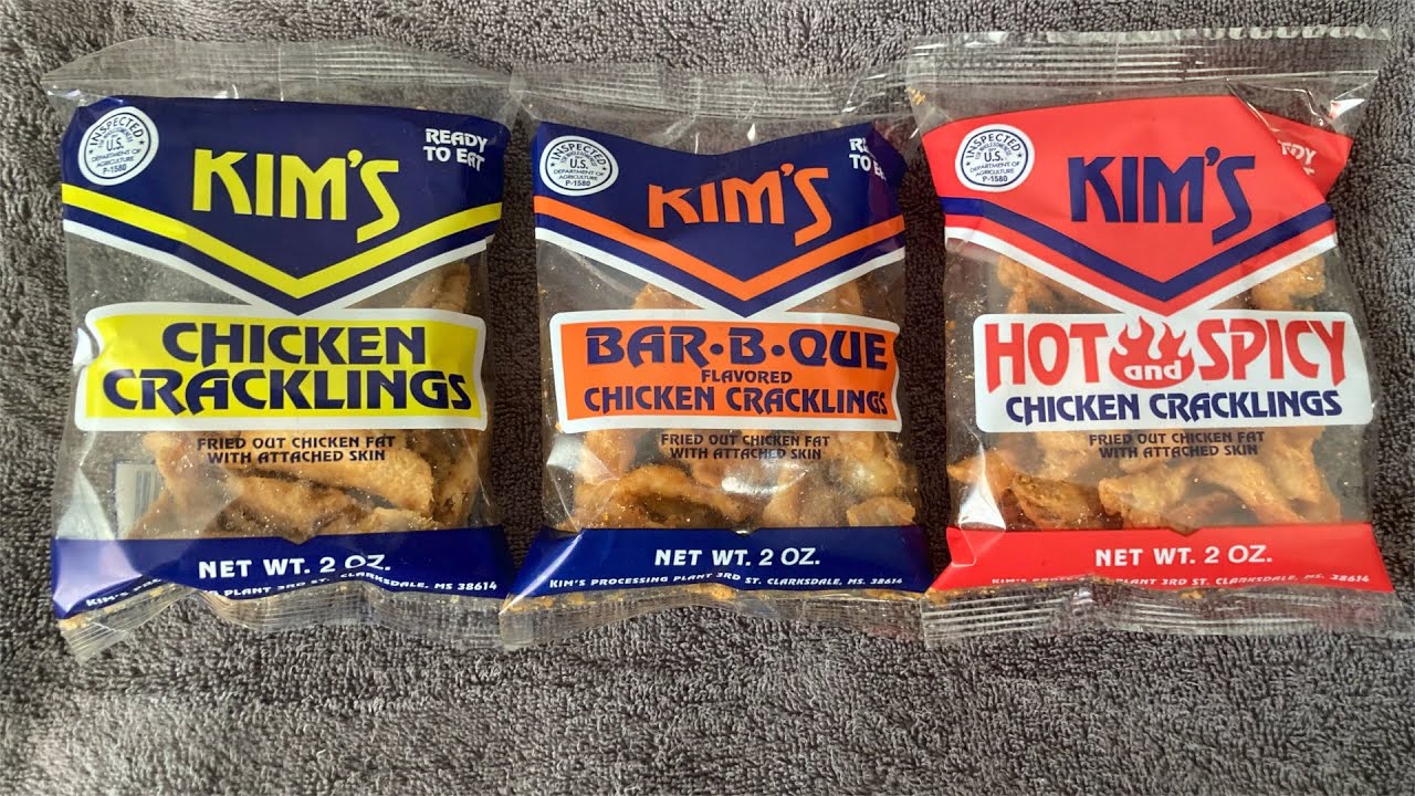 Kim Chicken Kim's Chicken Cracklings Taste Test & Food Review - YouTube
