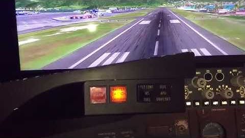 Saint Marteen boeing 737-800 manual approach and landing  TNCM