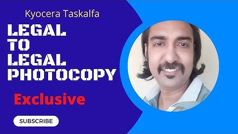 Legal to Legal Photocopy || Paper Settings Episode-6 || Kyocera taskalfa || JOYDEEP