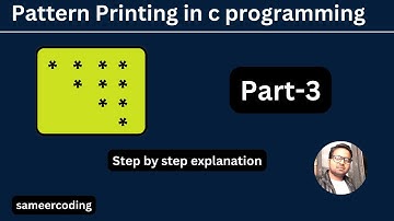 Pattern Printing in C Programming | Star Pattern in c part-3 | sameercoding