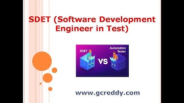Introduction to SDET | Software Development Engineer in Test | G C Reddy Software Testing |