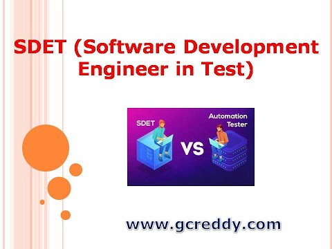 Introduction to SDET | Software Development Engineer in Test | G C Reddy Software Testing |