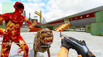 Counter Strike Source - Zombie Riot Mod Online Gameplay on MW2 Terminal Map