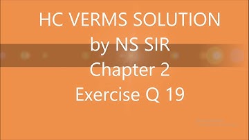 HC Verma Solution Chapter 2 Q19