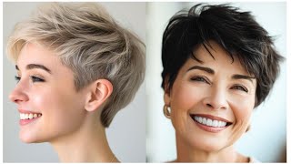 Elegant Hairstyles for Women Over 40+ 50+ 60+ / latest pixie cutting ideas