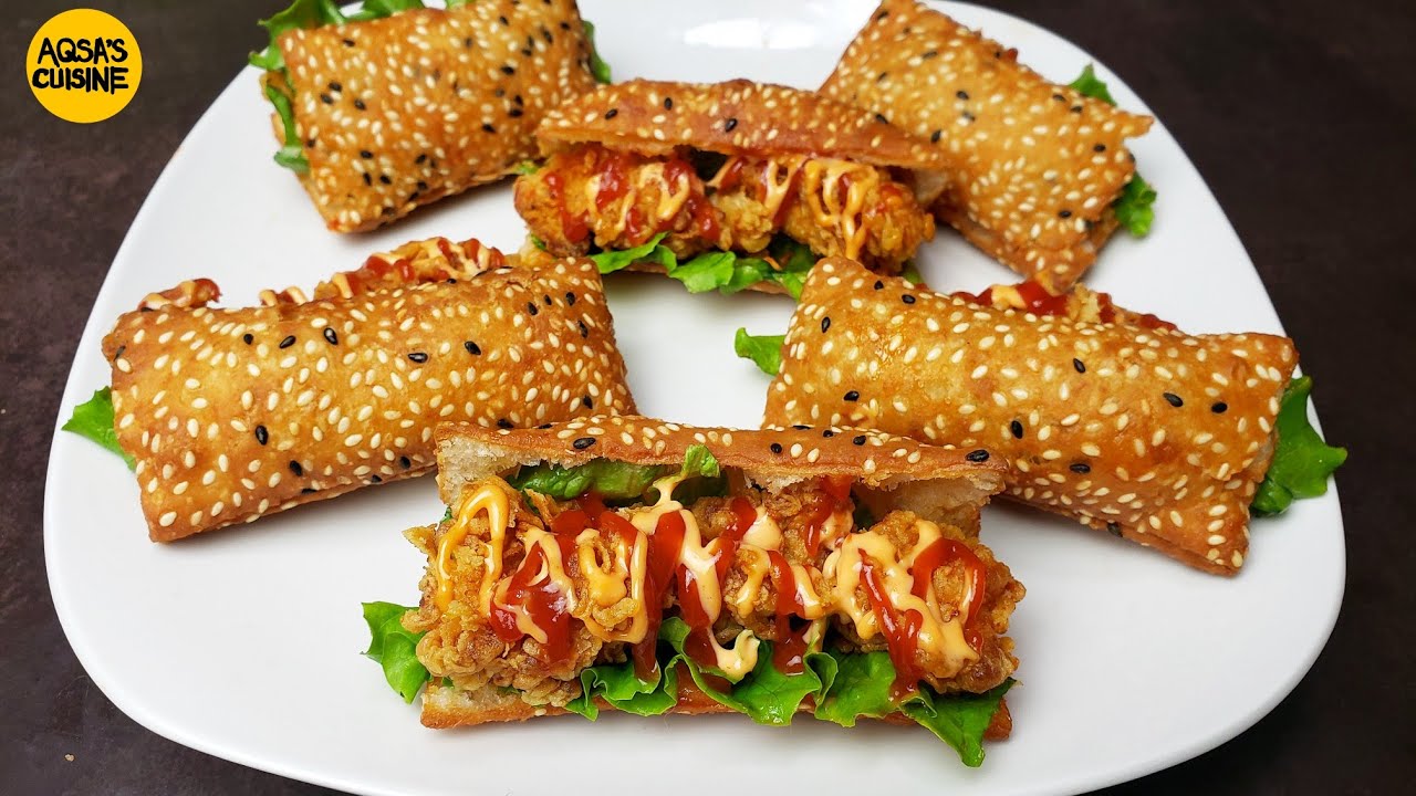 Zinger Chicken Pillows Recipe by Aqsa's Cuisine New Snack 2024, Fried Chicken, Ramadan Special iftar