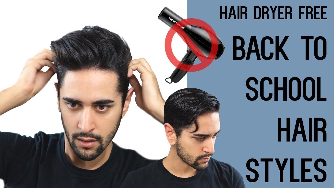 3 Easy Mens Hairstyles  No Heat Hair Tutorial  Healthy Hair 2016  YouTube