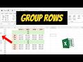 How To Group Rows In Excel