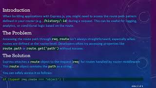 How to Access the Express Router path from the Request Object