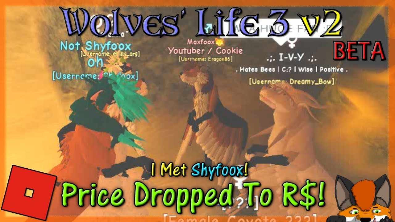 Wolves Life Beta Long Growl And Bark Glitch By Dreams - fennec fox for shyfoox roblox