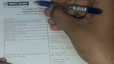 How To Fill KYC Form Of HDFC bank | hdfc bank का KYC फॉर्म कैसे भरे | hdfc ka kyc form kaise bhare
