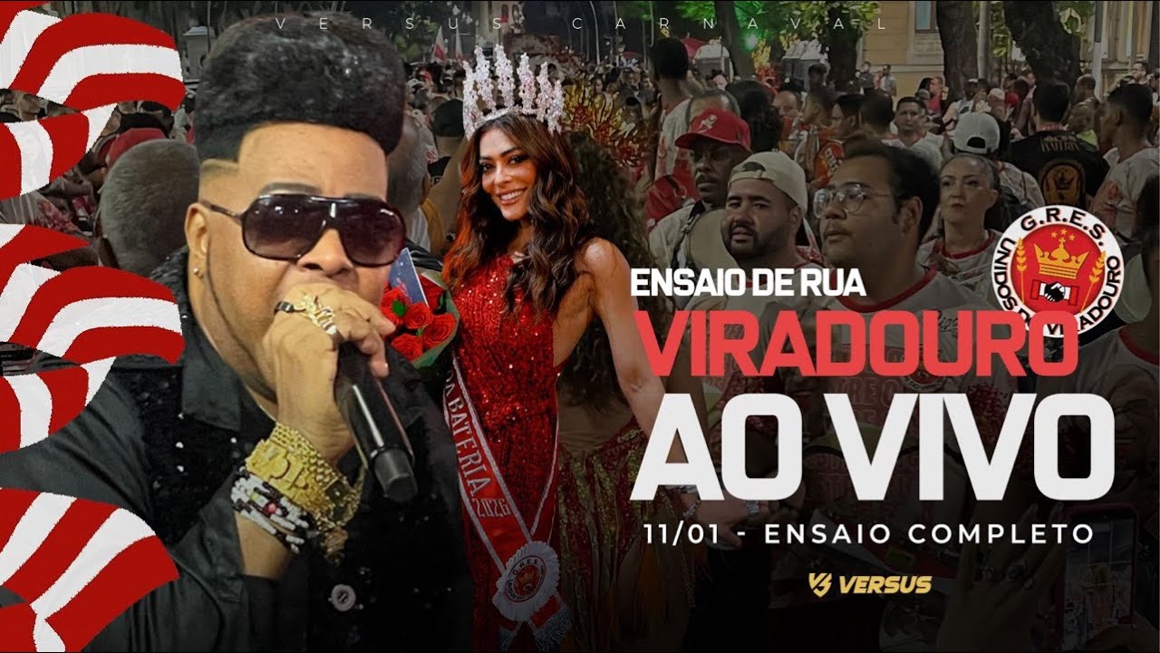 VIRADOURO 2026 AO VIVO - PRIMEIRO ENSAIO DE RUA COMPLETO