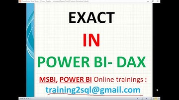 Exact Function in Power BI | Exact function in DAX | Exact in DAX