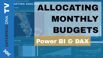 Allocating Detailed Monthly Budgets Or Forecasts In Power BI Using DAX