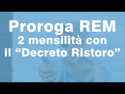 REDDITO DI EMERGENZA !NUOVE 2 MENSILITA'! Decreto Ristoro