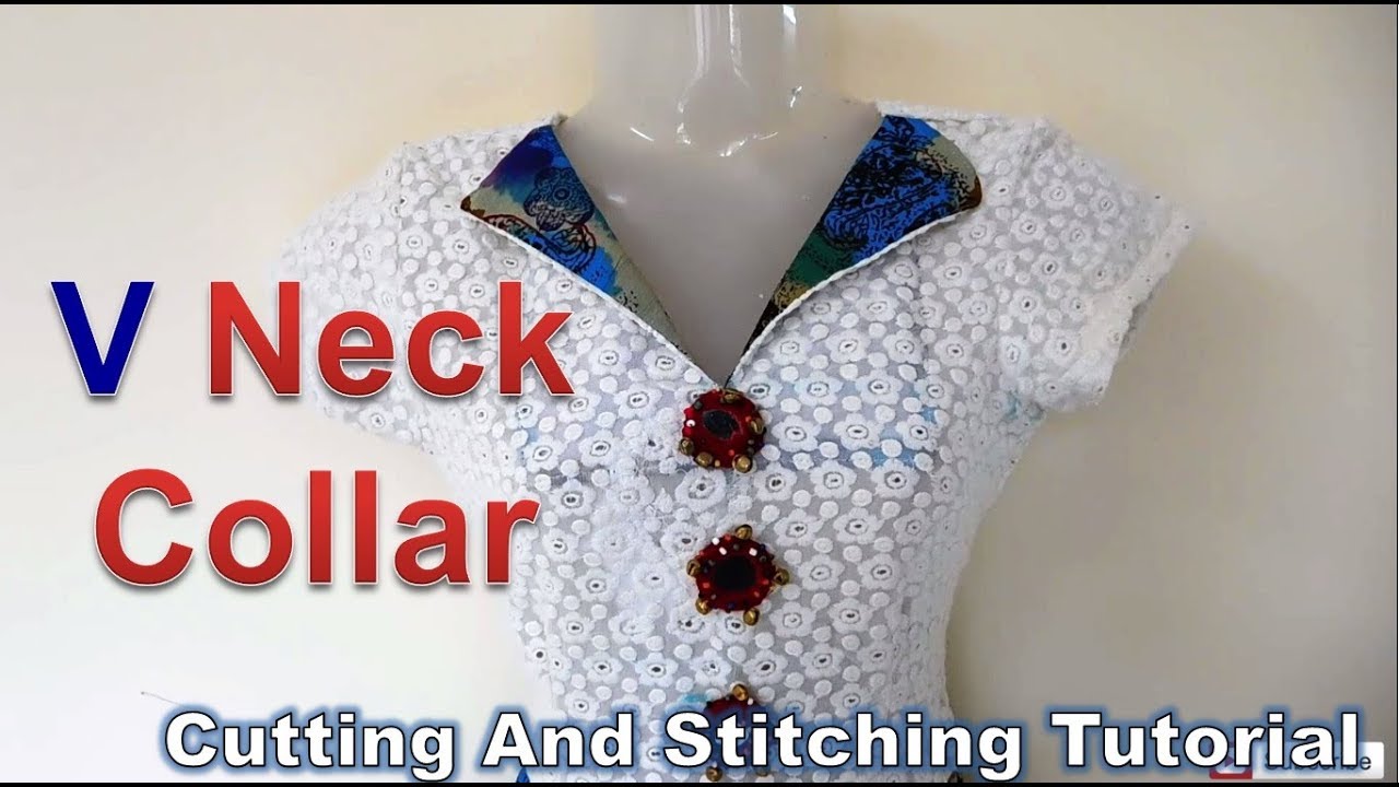 V Neck Collar Kurti Tutorial How To Tutorial Fancy Neckline YouTube
