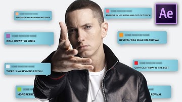 FLOATING MESSAGES in After Effects (Eminem - FALL)