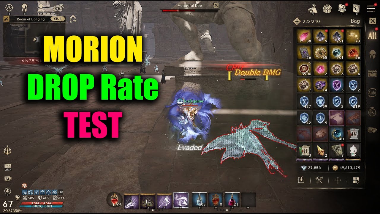 Night Crows Temple Morion Drop Rate Test