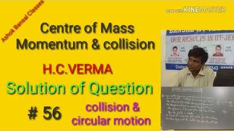 Solution of Question # 56/ Centre of mass,Momentum and collision/ H.C.VERMA/ NEE/IIT JEE