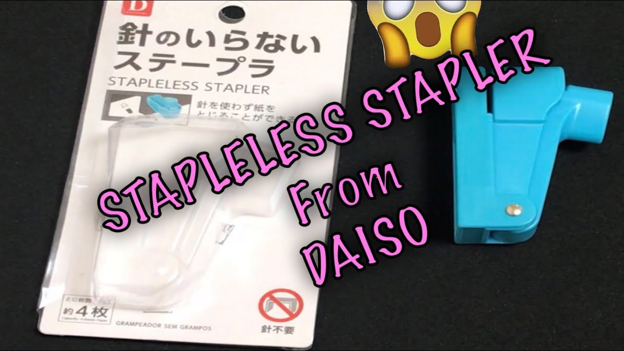 DAISO'S ECOFRIENDLY STAPLER STAPLELESS STAPLER!! ASMR YouTube