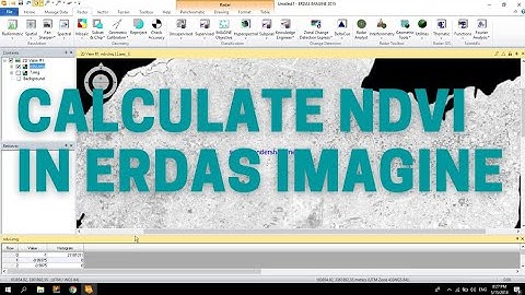How to calculate NDVI using ERDAS Imagine