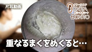 #耳掃除  重なるまくをめくると・・・