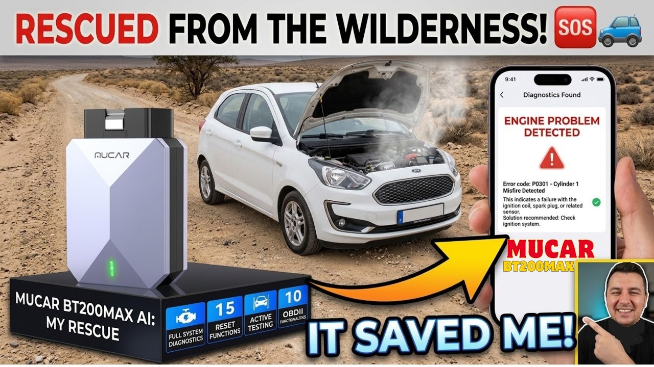 The MUCAR BT200 MAX AI diagnostic tool saved me from the wilderness with my broken car