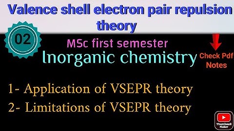 Limitations and application of VSEPR theory - MSc first semester ( INORGANIC)•simple & complete note
