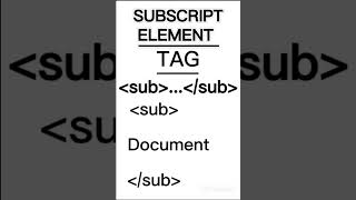 TEXT FORMATTING | USE OF SUB ELEMENT | subscript in html #html