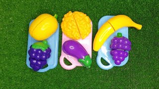 Satisfying Fruits And Vegetables Cutting With Tasty Mango Grapes Banana Eggplant And Corn Asmr