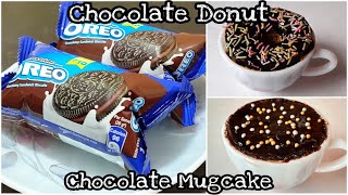 Oreo Chocolate Mugcake recipe | Chocolate Donut recipe | Without Egg, Butter, Cream | 2 min recipes