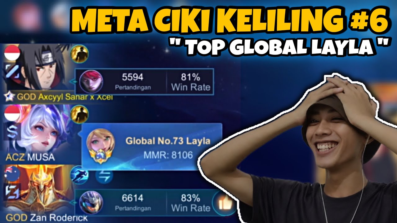 Reaksi Top Global Layla Diorder Meta Ciki Axcyyl Youtuber Baru Mobile ...