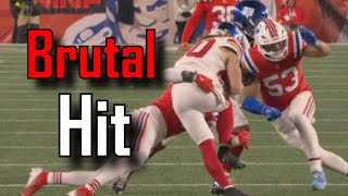 Tough Hit Results In Injury, Should This Have Been A Penalty? New England Patriots Vs Giants