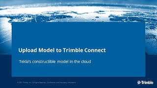 Tekla Structures 2021: Upload Model to Trimble Connect