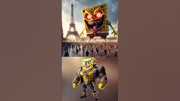 Scary Version Of SpongeBob SquarePants Characters #horror #creepy #shorts #spongebob  #trending