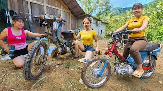 2 repair girls restore 110cc motorbike from broken to new - repair girl