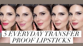 FIVE EVERYDAY TRANSFER PROOF LIPSTICKS | ALI ANDREEA