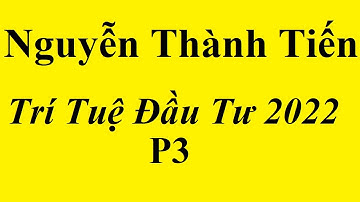 Trí Tuệ Đầu Tư 2022 P3 | | Nguyễn Thành Tiến